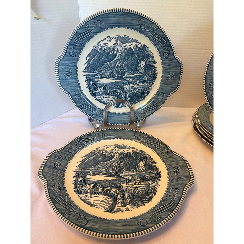 Royal China Currier & Ives " The Rocky Mountains" ServingPlatter 1950‎ –19 70s